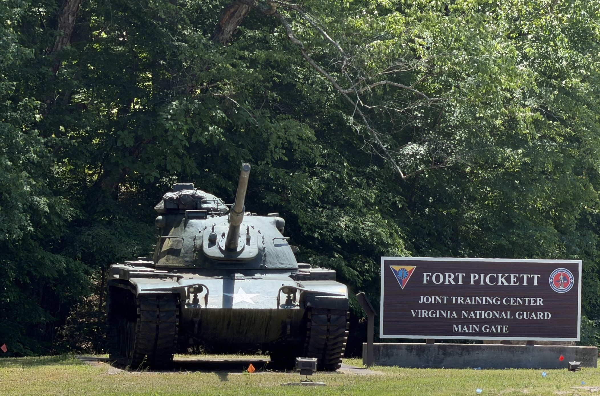 fort pickett main gate entrance